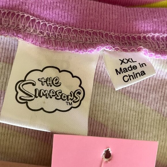 The Simpsons Womens Lisa T Shirt Sz XXL Yellow Pink 90s Streetwear Maximalist - Picture 7 of 9